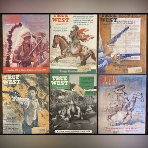 True West Magazines Lot 1956 1957  Volume 4 Complete Issues 1,2,3,4,5,6 VGC Rare